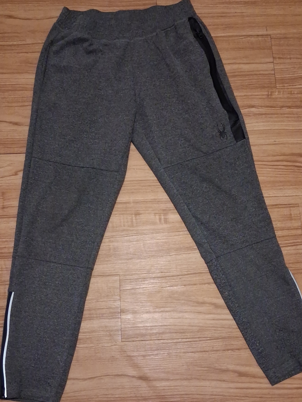 Spyder Kids Gray Heather Jogger Sweatpants with Black Trim